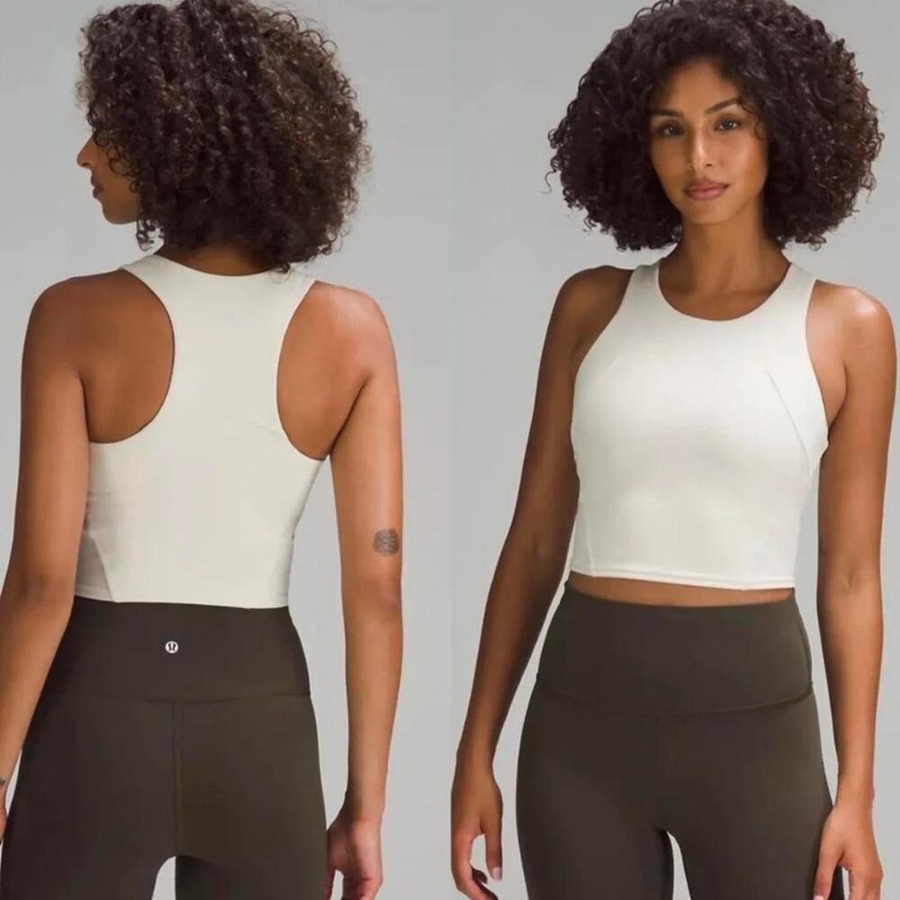 Lululemon wundertrain white tank top